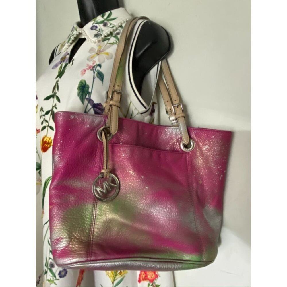 Michael Kors Leather Bag Customized Pink Gold - Picture 10 of 13